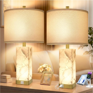 scenekoy-23-alabaster-table-lamps-set-of-2-usb-ac-bedside-lamps-bulbs-included