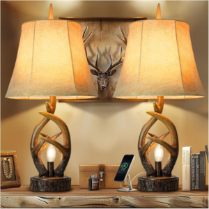 scenekoy-farmhouse-antler-table-lamps-set-of-2-with-usb-nightlight