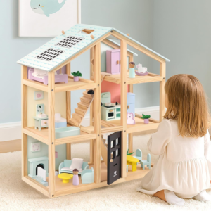 pillowhale-wooden-dollhouse-3-story-6-room-playhouse-with-38pcs-furniture-set-for-kids-3