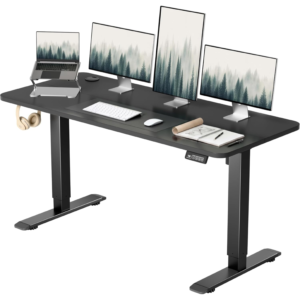 Furmax 55” Electric Standing Desk | Adjustable Sit-Stand Home Office Desk, Black