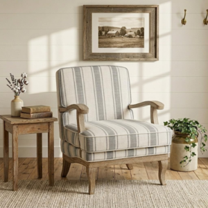 upholstered-accent-chair-striped-lounge-armchair-with-wooden-legs-grey