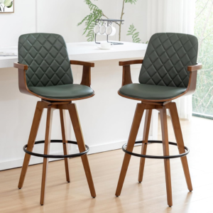 set-of-2-swivel-bar-stools-29-mid-century-upholstered-bar-chairs-with-arms-green
