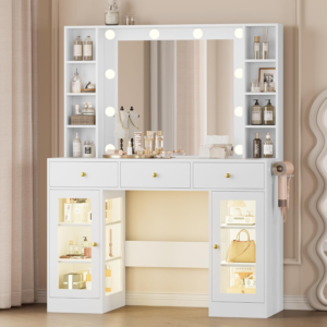 white-makeup-vanity-desk-with-mirror-led-lights-glass-top-power-outlet-drawers-rgb-cabinets