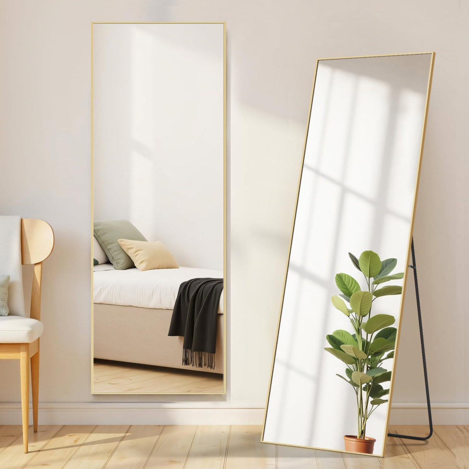 16-x-59-full-length-mirror-with-shatter-proof-glass-floor-standing-or-wall-mounted-aluminum-frame