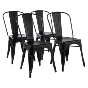 amazon-basics-metal-dining-chairs-set-of-4-stackable-indoor-outdoor-matte-black