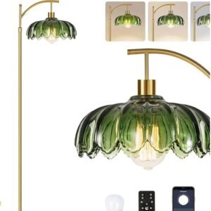 mid-century-modern-arc-floor-lamp-with-remote-dimmable-gold-standing-lamp-for-living-room-bedroom-green-vintage-boho-design