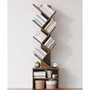 sunmory-6-tier-tree-bookshelf-with-storage-cabinet-tall-narrow-bookcase-rustic-brown