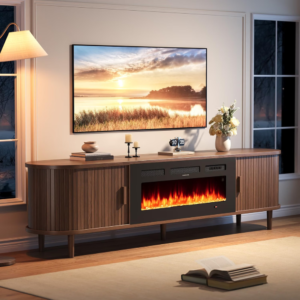70-mid-century-modern-tv-stand-with-fireplace-fluted-entertainment-center-walnut