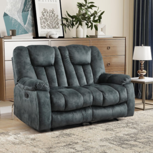modern-2-seat-loveseat-recliner-sofa-overstuffed-manual-dual-recliner-grey