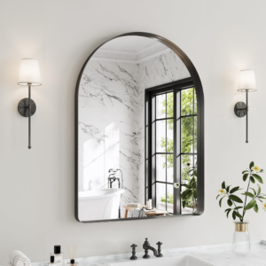 30x20-black-arched-wall-mirror-with-metal-frame-tempered-glass